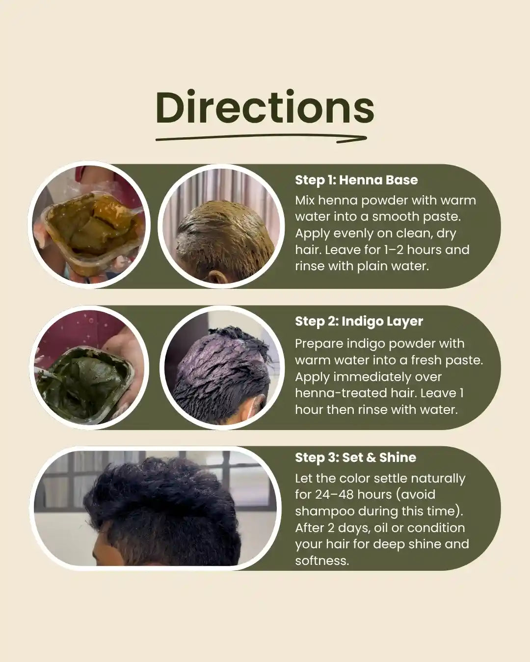 NATURAL HAIR COLOURING KIT - Black